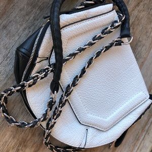 Rag & Bone mini Bradbury leather bag white crackle